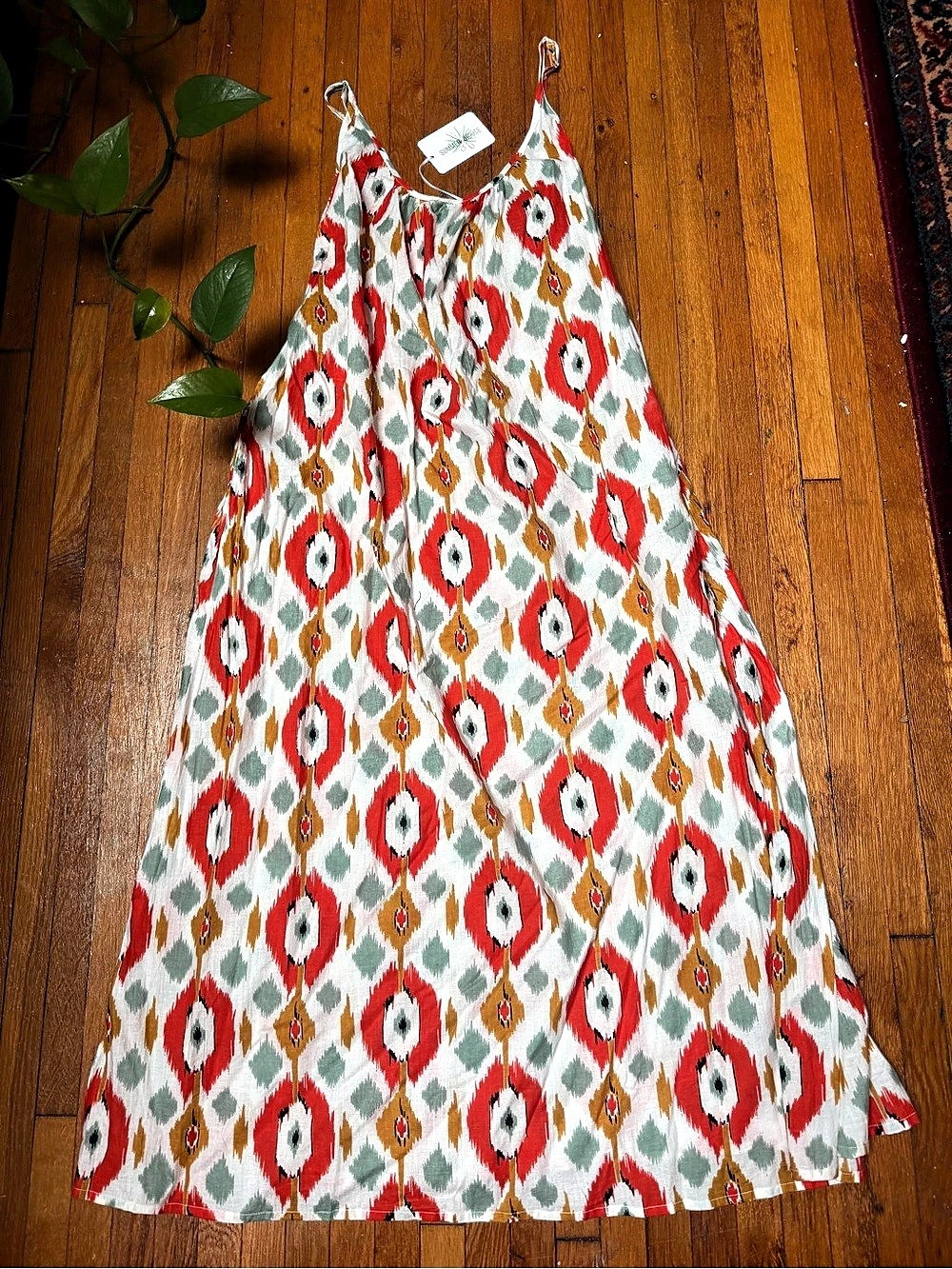 Summer House Women's Cotton Maxi Dress Red & White Small NWT